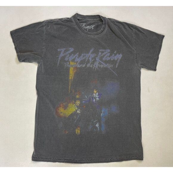 Prince Purple Rain Retro Graphic T-shirt Men Small Gray Music Short Sleeve - Picture 1 of 5